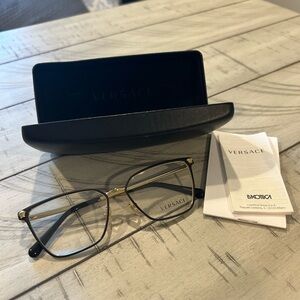 Versace Black and Gold Women's Glasses
